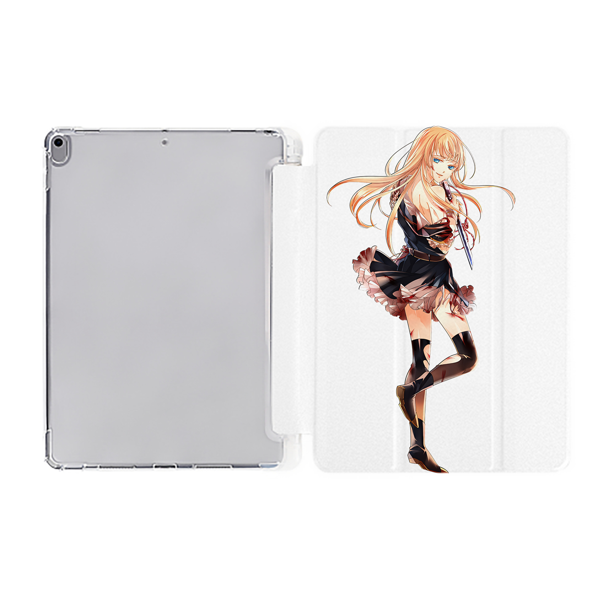 （画像用） 刀剣乱舞 Touken Ranbu IPad ケース ペン収納付き 三つ折りスタンド PUレザー×シリコン 対応機種9.5/10.5/10.9インチ
